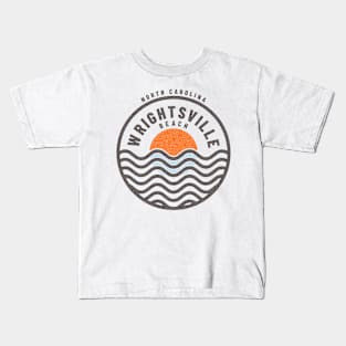 Wrightsville Beach, NC Summertime Vacationing Sunrise Waves Kids T-Shirt